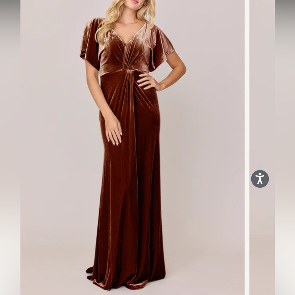 Revelry Gwen Velvet Dress Size 20 terra-cotta Wedding Bridesmaid Formal